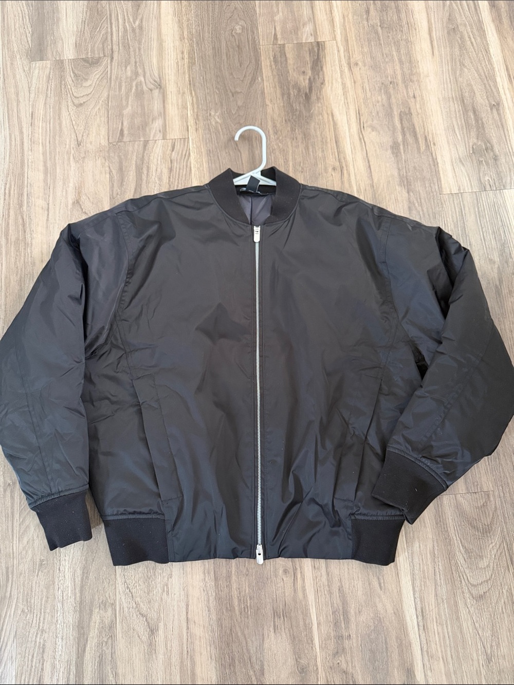 Women’s Black Bomber Jacket - Classic Zip Front